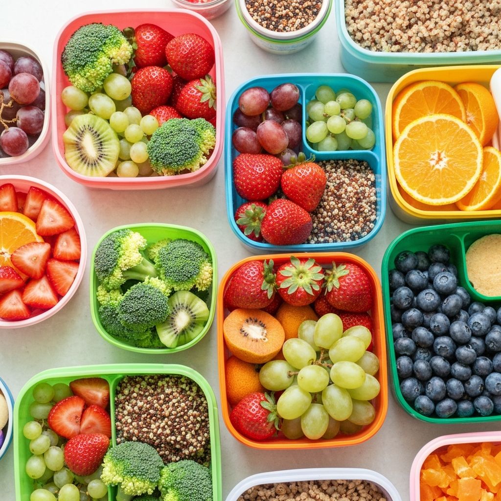 Healthy lifestyle meal prep